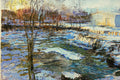 Original art for sale at UGallery.com | Rockaway River Cold Snap by Onelio Marrero | $600 | oil painting | 12' h x 12' w | thumbnail 4