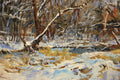 Original art for sale at UGallery.com | Snowy River by Onelio Marrero | $600 | oil painting | 11' h x 14' w | thumbnail 4