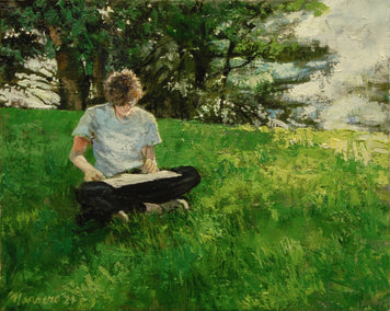 oil painting by Onelio Marrero titled Soft Wind in the Pines