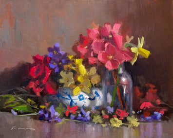 oil painting by Pascal Giroud titled Bouquet Printanier