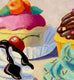Original art for sale at UGallery.com | Four Cupcakes by Pat Doherty | $575 | oil painting | 12' h x 12' w | thumbnail 4