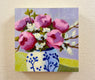 Original art for sale at UGallery.com | Pink Peonies by Pat Doherty | $575 | oil painting | 12' h x 12' w | thumbnail 3