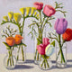 Original art for sale at UGallery.com | Spring Blossoms by Pat Doherty | $575 | oil painting | 12' h x 12' w | thumbnail 1