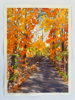 Fall Running by Patty Phan |  Context View of Artwork 