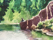 Original art for sale at UGallery.com | Lake Erwin by Patty Phan | $575 | watercolor painting | 11.5' h x 16.5' w | thumbnail 4