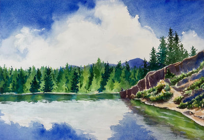 watercolor painting by Patty Phan titled Lake Erwin