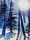 Original art for sale at UGallery.com | Winter Blues by Patty Phan | $425 | watercolor painting | 12' h x 9' w | thumbnail 4