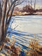 Original art for sale at UGallery.com | Winter Fields by Patty Phan | $425 | watercolor painting | 9' h x 12' w | thumbnail 4