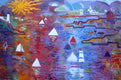 Original art for sale at UGallery.com | Coastal Composition by Robert Hofherr | $1,300 | acrylic painting | 24' h x 36' w | thumbnail 1