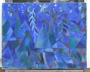 Starlight on Pines by Robert Hofherr |  Context View of Artwork 