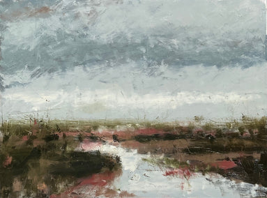 oil painting by Ronda Waiksnis titled Regarding the Sky