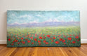 Original art for sale at UGallery.com | Alluring Poppies Revisited by Sally Adams | $2,900 | acrylic painting | 24' h x 48' w | thumbnail 3