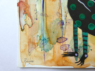Kitty Between Poppies by Sara Rodighiero |  Side View of Artwork 