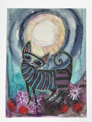 Strolling Under a Full Moon by Sara Rodighiero |  Context View of Artwork 