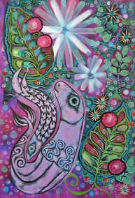 mixed media artwork by Sara Rodighiero titled Under the Sea