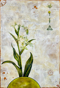 mixed media artwork by Shannon Amidon titled False Hellebore