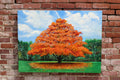 Original art for sale at UGallery.com | Autumn Tree by Shela Goodman | $2,175 | oil painting | 30' h x 40' w | thumbnail 3