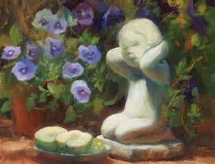 Garden Cherub by Sherri Aldawood |   Closeup View of Artwork 