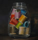 Original art for sale at UGallery.com | Thread in a Jar by Steve Boggs | $375 | oil painting | 14' h x 11' w | thumbnail 4