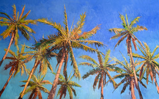 Coconut Palm Trees and the Blue Sky by Suren Nersisyan |  Artwork Main Image 