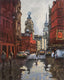 Original art for sale at UGallery.com | Sun Shines in St. Martin's Lane, London by Swarup Dandapat | $1,000 | oil painting | 20' h x 16' w | thumbnail 1