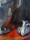 Original art for sale at UGallery.com | Silver and Crimson by Tara Zalewsky-Nease | $325 | oil painting | 12' h x 9' w | thumbnail 4