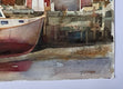 Original art for sale at UGallery.com | Waiting for the Tide by Thomas Hoerber | $825 | watercolor painting | 14' h x 21' w | thumbnail 2