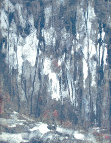 oil painting by Valerie Berkely titled Winter Woods 3