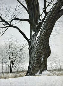 watercolor painting by Vic Roschkov titled Edge of Winter