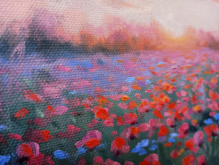Joyful Meadow Sunrise by Viktoria Majestic |   Closeup View of Artwork 