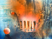 Original art for sale at UGallery.com | Enigma by Yamilet Sempe | $3,100 | mixed media artwork | 30' h x 30' w | thumbnail 4