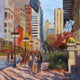 Original art for sale at UGallery.com | Autumn Glow at Art Institute of Chicago by Yangzi Xu | $600 | oil painting | 16' h x 16' w | thumbnail 1