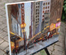 Original art for sale at UGallery.com | Twilight in the Loop by Yangzi Xu | $700 | oil painting | 16' h x 20' w | thumbnail 2