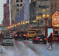 Original art for sale at UGallery.com | Twilight in the Loop by Yangzi Xu | $700 | oil painting | 16' h x 20' w | thumbnail 4