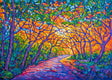 Original art for sale at UGallery.com | Autumn Forest by Tao Bai | $1,225 | oil painting | 20' h x 28' w | thumbnail 1