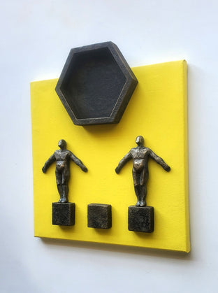 Balance I (Yellow) by Yelitza Diaz |  Side View of Artwork 