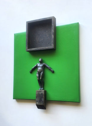 Balance II (Green) by Yelitza Diaz |  Side View of Artwork 