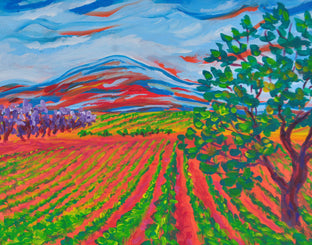 Gentle Breeze in Winery by Zelie Alice |  Context View of Artwork 