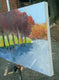 Original art for sale at UGallery.com | Tree Row, Autumn by Janet Dyer | $700 | acrylic painting | 12' h x 24' w | thumbnail 2