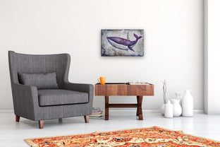 Purple Whale by Evgenia Smirnova |  In Room View of Artwork 