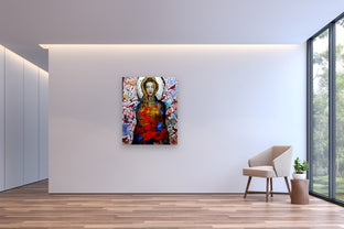 Geisha with Decorated Wall by Scott Dykema |  In Room View of Artwork 