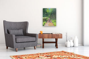 Tree-Lined Path by Janet Dyer |  In Room View of Artwork 