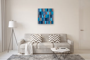 AG-Blue/Grey by Janet Hamilton |  In Room View of Artwork 