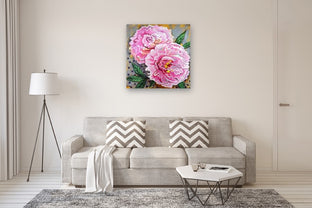 Peonies by Kira Yustak |  In Room View of Artwork 