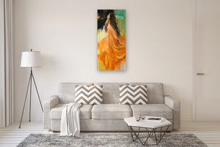 The Orange Dress by Gary Leonard |  In Room View of Artwork 