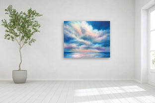 Shoreline Morning - Commission by Nancy Hughes Miller |  In Room View of Artwork 