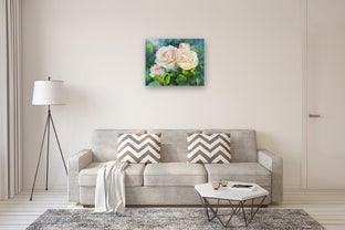 Three Blooming Roses and Thorns by Hilary Gomes |  In Room View of Artwork 