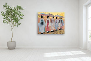 Parasol Parade by Mary Pratt |  In Room View of Artwork 