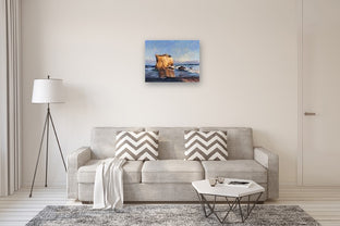 Rock at El Matador Beach; Malibu by Elizabeth Garat |  In Room View of Artwork 