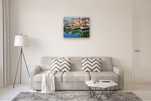 Cassis Boats by Jonelle Summerfield |  In Room View of Artwork 